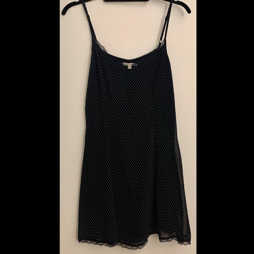 Lucca Couture Navy Blue Polka Dot Dress